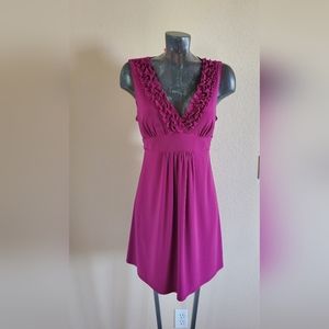 Sleeveless dress with ruffle Sz Lg